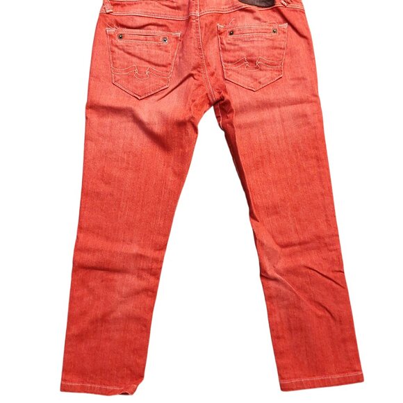 John Richmond Red Denim Capri Cropped Jeans Sz 28 NWT - Picture 7 of 11